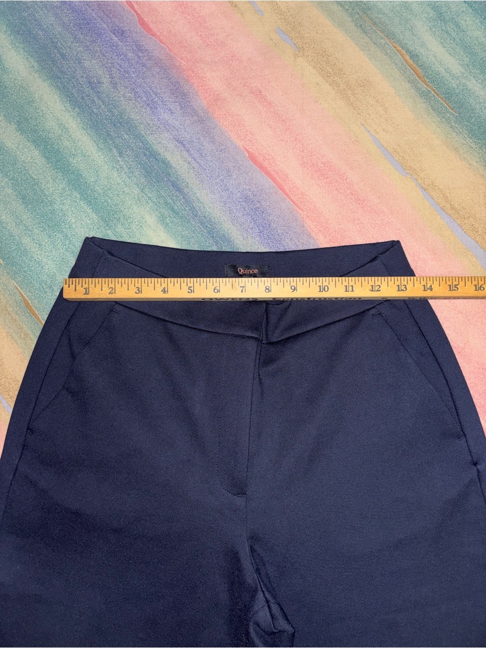 Quince Women’s 6 Navy Blue Ultra Stretch Ponte Trouser Pull on Stretchy Office - Picture 9 of 12
